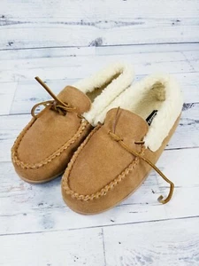 Clarks 36 $ Wildleder Damen Slipper mit Kunst Lammfell-Cognac-Größe 10 M - Bild 1 von 11