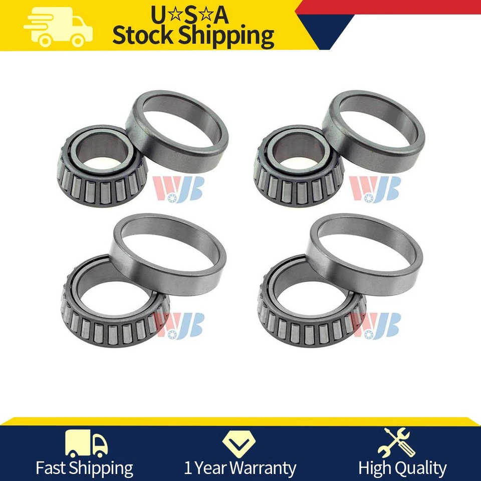 Juego de 4 cojinetes de rueda exterior delanteros interiores delanteros WJB y carreras para 98 1980-1984_tt Foto 1 de 4