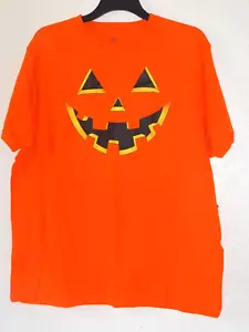 Camiseta Halloween 3XL 54 56 Hombre Naranja Jack O Linterna Cara - Imagen 1 de 3