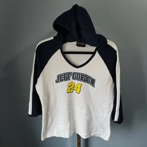 Camiseta para mujer NASCAR Jeff Gordon #24 con capucha manga 3/4 Chase auténtica mediana - Imagen 1 de 8