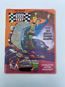 Vintage NASCAR Year 1972 National 500 Race at Charlotte Motor Speedway, Program
