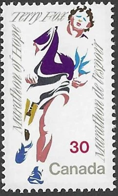 🍁Canada    #915    "TERRY FOX"   Brand New  1982  Original Pristine Gum - Image 1 of 2