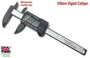 Digital calliper 100mm Carbon Fibre LCD measuring tools in Case Accurate - Picture 1 of 2