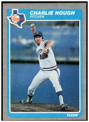 1985 Fleer #558 Charlie Hough NM - Image 1 of 2