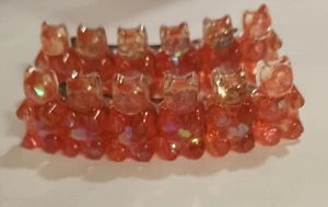 Gummy Bear Hair Clips, Colorful Set of 2, Gummy Bear Barrette- Orange. Girls Acc - Picture 1 of 3