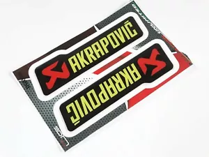 Pair of Akrapovic Vinyl Sticker Decal For Car Bike Exhaust - Picture 1 of 3