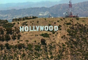 The Hollywood Sign Landmark Los Angeles California, CA City of Films -- Postcard - Picture 1 of 2