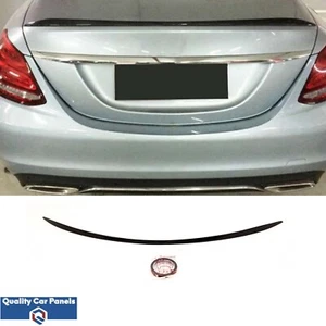 Rear Trunk Boot Spoiler AMG C63 Style Gloss Black Mercedes C-Class W205 2014-21 - Picture 1 of 10