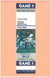 Buffalo Bills @ Detroit Lions 8-16-1980 ticket Topps DT Cleveland Elam photo NFL - Picture 1 of 2