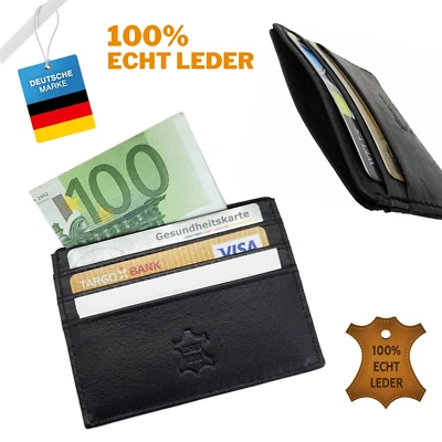 ELYARZI Kartenetui aus echtem Rindleder Visitenkartenetui Brieftasche Kreditkartenetui