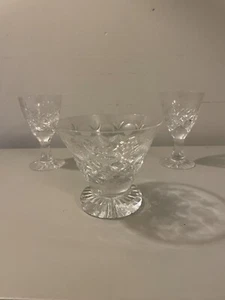 Kristall Snackschale und passende Gläser Likör Sherry - Bild 1 von 9