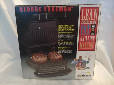 George Foreman Lean Mean Fat Grilling Maching New in Box GR8BLK - Image 1 of 3
