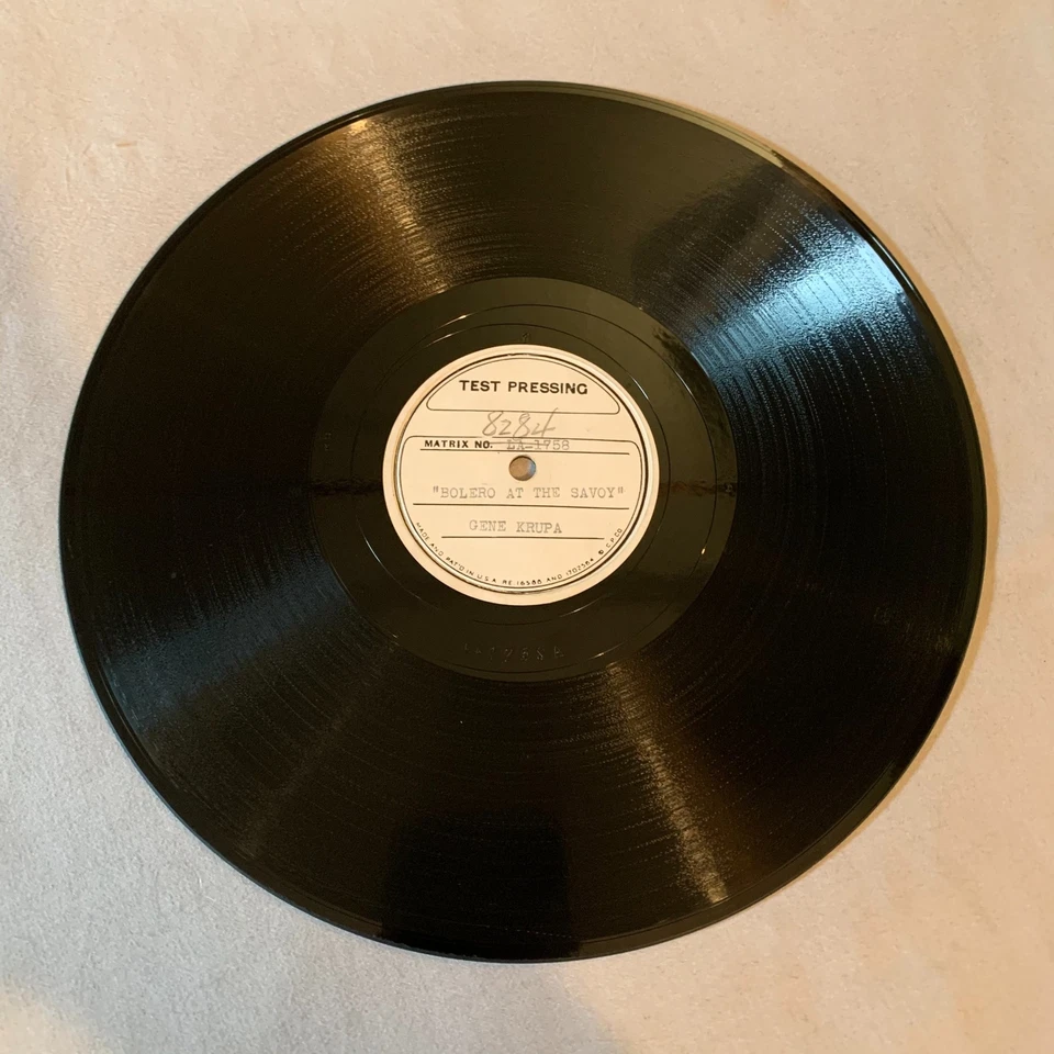 78 RPM Record Gene Krupa Bolero At the Savoy Hot Jazz Music Rare Test Pressing Foto 1 de 1