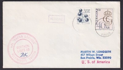 SWEDEN: (14838) PAQUEBOT CANCEL/COVER 1968 - Image 1 of 2