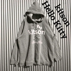 SANRIO × Kitson collaboration HELLO KITTY cute hoodie gray 4L - Picture 1 of 12