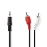 Twin Red White 2 x RCA to Stereo 3.5mm Mini Jack STEREO Audio Aux Cable