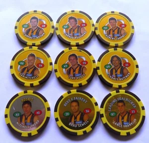 2007 TOPPS AFL Chipz Team Set: HAWTHORN HAWKS (set of 9) - Picture 1 of 2