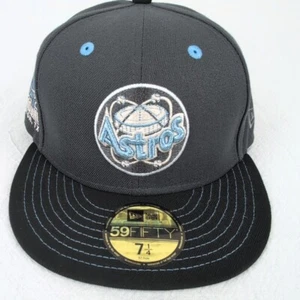 NEW ERA 5950 59FIFTY HOUSTON ASTROS FITTED HAT 7-1/4 W SIDE PATCH - Foto 1 di 5