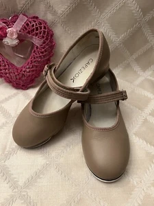 Capezio Tan Tap Shoes Child Size 1 1/2 EUC - Picture 1 of 4