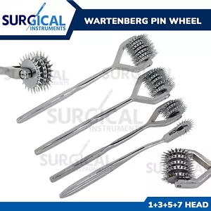 Set 4 girelle neuro Wartenberg strumento diagnostico 1, 3, 5 e 7 teste tedesco gr - Foto 1 di 15