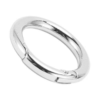 (Silver)DIY Spring Ring Clasps Copper 35mm Spring Clasps 20pcs For Necklaces - Image 1 of 4