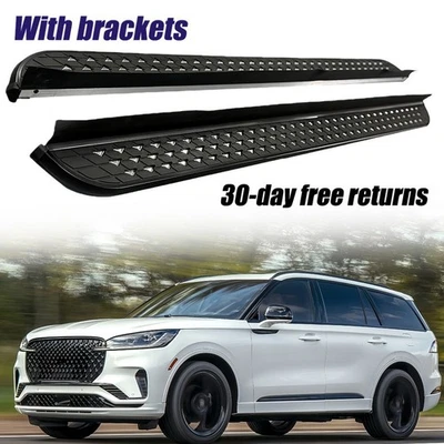 2Pcs Running Boards Nerf Bars Side Steps Fits for Lincoln Aviator U611 2020-2026 - Image 1 of 4