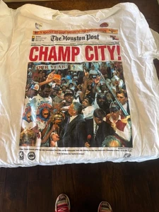 Maglietta vintage Houston Rockets L 1994 NBA World Champions maglietta punto singolo - Foto 1 di 11