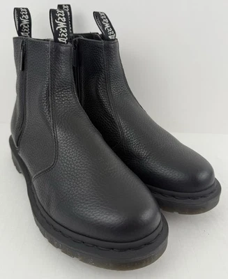 Dr. Martens 2976 Chelsea Boots Zipper Black Pebble Leather Ankle Womens SZ 10 - Image 1 of 4