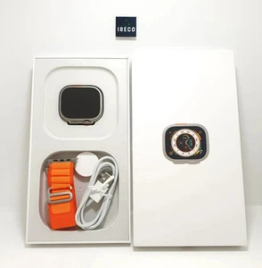 Apple Watch Ultra 2022 GPS - 49mm tytanowa pomarańczowa / czarna pętla - KLASA A - w pudełku - Zdjęcie 1 z 3