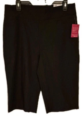 Kim Rogers Skimmer Shorts NEW Ladies 12 Black Rayon Blend Tummy CTRL Pockets  - Image 1 of 4