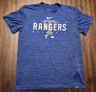 Camisa de béisbol Nike Dri-Fit Texas Rangers para hombre grande azul Foto 1 de 4