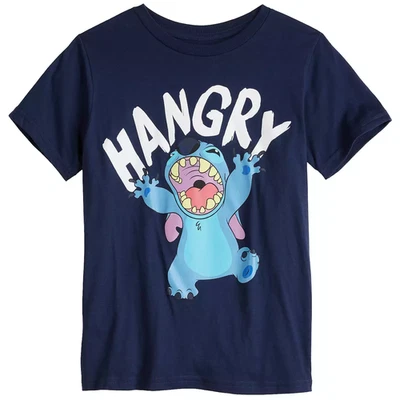 Disney ☆ Boys' Stitch  Hangry T-Shirt ☆ Boys S-L - Image 1 of 3