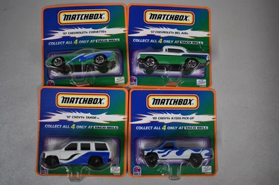 1999 Matchbox Taco Bell Chevy - Full Set of 4 - Corvette, Bel Air, Tahoe, K-1500 - Image 1 of 2