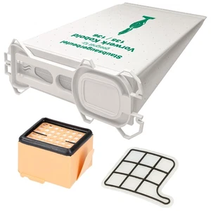 18 Staubsaugerbeutel 2 Filter geeignet für Vorwerk Kobold VK 135 136 Staubsauger - Bild 1 von 12