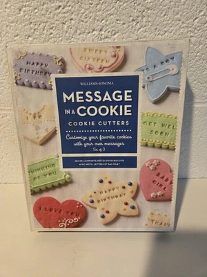 Williams Sonoma Mensaje en un Cortador de Galletas Corazón Estrella Rectángulo Letras Nuevo Foto 1 de 2