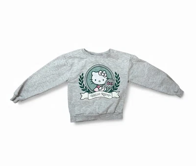 Sudadera Hello Kitty Jóvenes Niñas Cuello Redondo Talla 6x Gris Estampado Gráfico Foto 1 de 3
