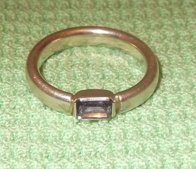 Damenring - 925er Sterling Silber - Größe 56 - 4,9 Gramm - mit einem Amethyst - - Bild 1 von 4