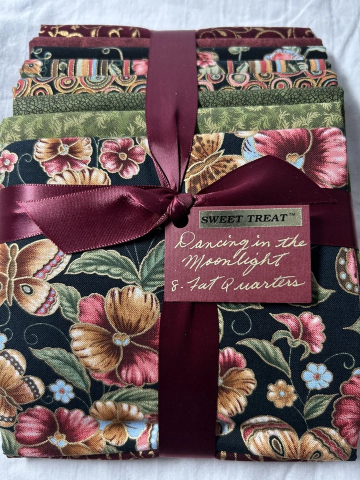 Paquete de tela Sweet Treat “bailando a la luz de la luna” 8 cuartos de grasa nuevo con etiquetas + yardage Foto 1 de 4