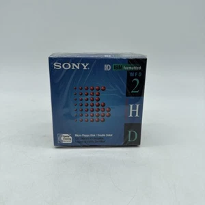 Sony 2HD Floppy Diskettes IBM Formatted 1.44 MB 3.5" Inch 10 Pack | New Sealed - Afbeelding 1 van 7