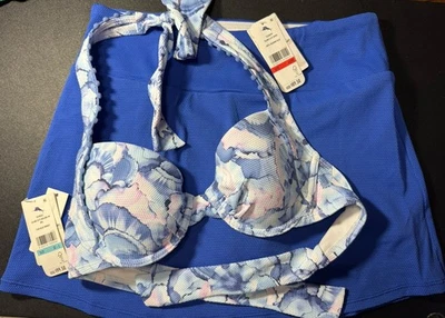 NWT Tommy Bahama Swimsuit Bikini 2pc Set XS 32C Bra Skort Island Cays Abalone - Image 1 of 4