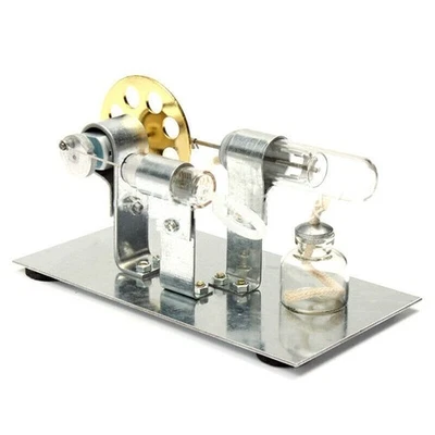 Hot Air Stirling Engine Model Electric Generator Motor Physics Steam Power Toy - Image 1 of 4
