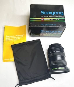 Lente zoom Samyang 18-28 mm f4,0-4,5 para montura Canon FD-caja abierta-falta tapa de lente - Imagen 1 de 12