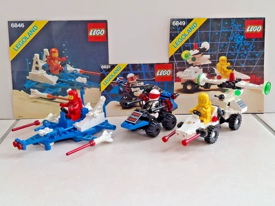Tre (3) LEGO SPACE SET 6831, 6846, 6849 - anni 80 COMPLETI + ISTRUZIONI - Immagine 1 di 4