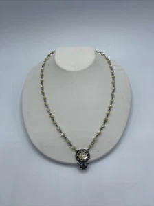 Beautiful Sterling Silver Vintage 925 Unique Link Chain Necklace#C337 - Picture 1 of 12