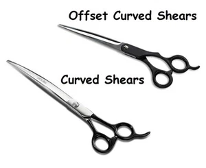 Professional Grade Offset & Curved Dog Cat Pet Grooming Shears Sets Available - Picture 1 of 9