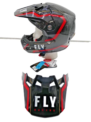 FLY RACING FORMULA CARBON AXON HELMET BLACK/RED SIZE XS - 73-4422XS - Image 1 of 4
