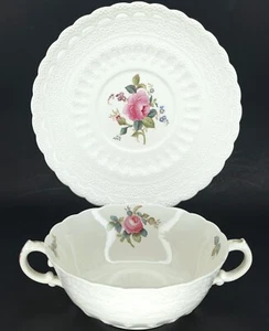 Spode Jewel Copeland Billingsley Rose Handled Cream Soup Bowl Saucer Replacement - Picture 1 of 7