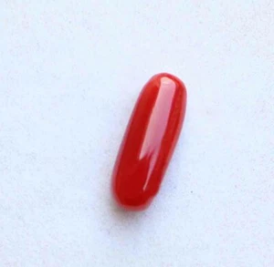 5.50 Carat Red Natural italian Coral Moonga Loose Gemstone - Picture 1 of 2