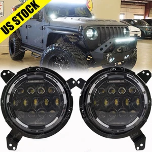9" inch LED Headlights For Jeep Wrangler JL Gladiator 2018 2019 2020 2021 2022 - Picture 1 of 17