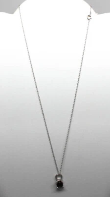 Cadena de plata de ley Judith Ripka de 18" y colgante de cuarzo ahumado Foto 1 de 3